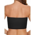 thumbnail image 3 of LELINTA 3Pack Strapless Comfort Wireless Bra with Slip Silicone Bandeau Bralette Tube Top Seamless Microfiber Bandeau Strapless Tube Top,up to size XL - Black/White/Apricot, 3 of 8