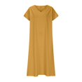 thumbnail image 6 of Meichang Linen Dresses for Women 2025 Casual Flowy V Neck Short Sleeve Maxi Dress Lightweight Summer Beach Vacation Clothes, 6 of 6