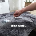 thumbnail image 4 of Soft and Plush Living Room Rug - Modern Style Stain-Resistant Bedroom Rug Size: 60 * 140 cm, Color: Dark Gray, 4 of 5