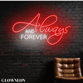 thumbnail image 2 of Glowneon Always And Forever Neon Light Up, Wedding Valentine Wall Art, 2 of 5