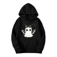 thumbnail image 3 of GaThRRgYP Winter Sweatshirt Ladies,Women Long-sleeved Hooded Pocket Halloween Printed Casual Loose Sweatshirt Black XL, 3 of 4