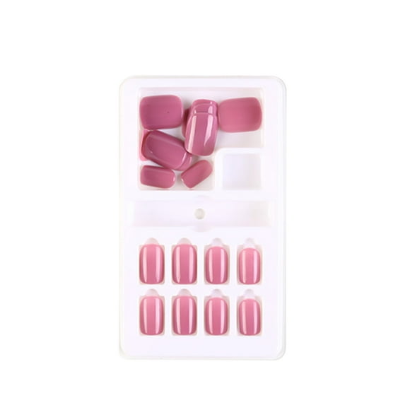 Fake Nails Tips Set 12 Different Sizes Natural French Short False Nails Tips Full Cover Acrylic Artificial Nails for Nail Salons & DIY Nail Art Tool
