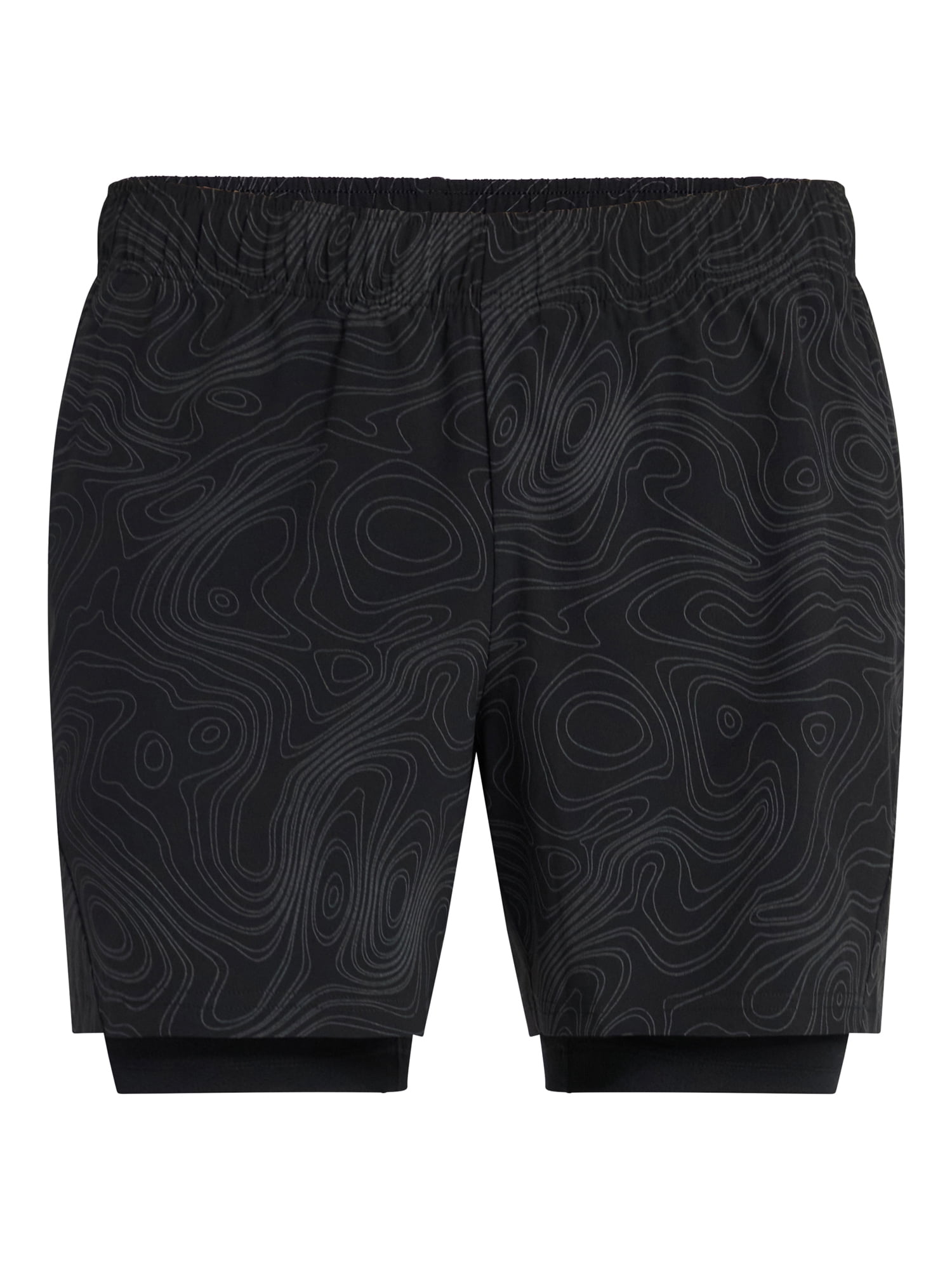 Athletic Works Men's and Big Men's 2 in 1 Gym Shorts with Liner, 6" & 8" Inseams, Sizes S-3XL