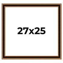 27x25 Frame Gold Brown Plein Air Vintage Solid Wood Picture Frame | 1.75 Inches Moulding Width |