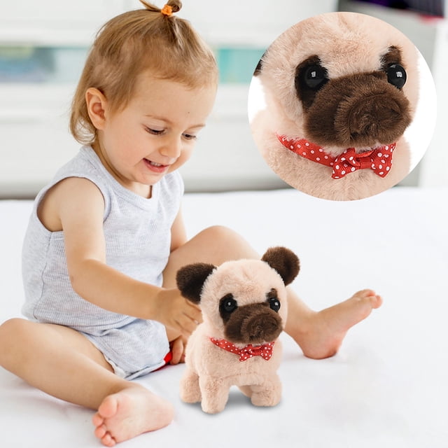 Chiot Robot Milow, Milow - Mon Chiot Robot Réaliste, Chiot Robot Milow Réaliste, Chiot en Peluche Interactif Électronique - Marche, Aboie, Remue la Queue, Chiot Robot Milow pour Enfants