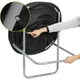 thumbnail image 4 of Faux Fur Chair, Folding Chair Soft Lounge Chair, Portable Moon Chair for Bedroom, Dorm Rooms, Apartments, Lounging, Garden and Courtyard, Black, 4 of 15