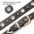 thumbnail image 4 of Punplita Women's Studded Rock Leather Belt, Black, 4 of 7