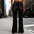 thumbnail image 6 of ClodeEU Women's Flare Bell Bottom Jeans,High Waisted Wide Leg Bootcut Jeans , Stretchy Denim Pants Black,Womens Plus M, 6 of 8