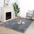 thumbnail image 5 of Homore Modern Soft Faux Bedroom Carpet, Outdoor Rugs, 4' x 6' , Grey, 5 of 7