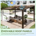 thumbnail image 6 of MELLCOM Gazebo 12x16 with Adjustable Polycarbonate Roofs, All Aluminum Frame Permanent Pergola for Patio, Outdoor Freestanding Shelter, Dark Brown, 6 of 9
