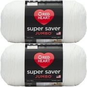 Red Heart Super Saver Yarn-White, Multipack Of 2