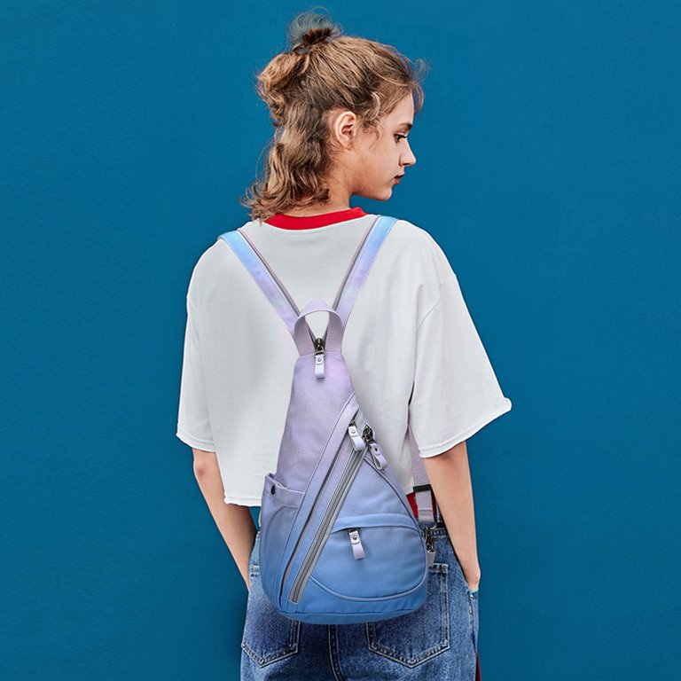 Canvas Sling Bag - Small Crossbody Backpack Shoulder Casual  display picture 3
