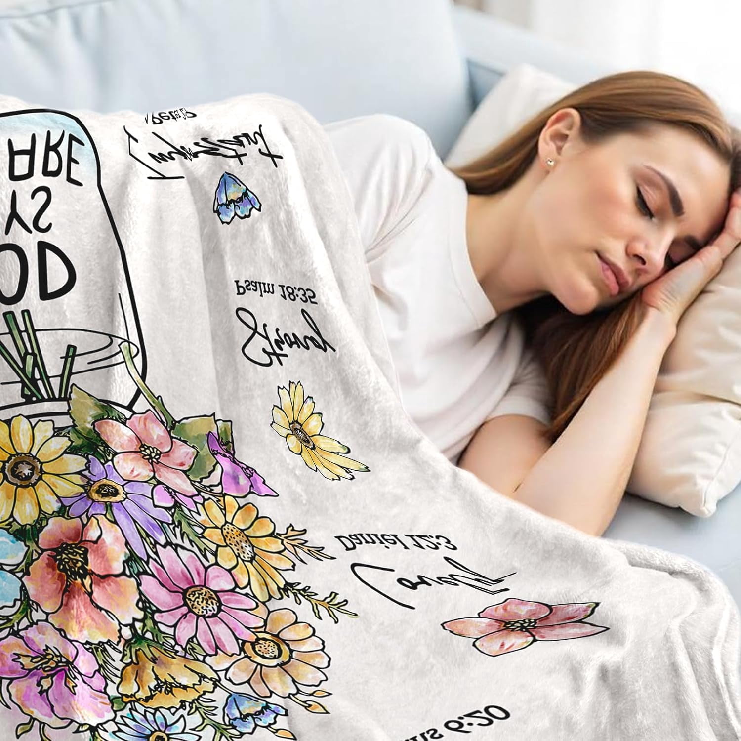 Christian Gifts for Women,Christmas Best Gifts for Women, Faith Birthday Blanket for Women, Inspiration Encouragement Religious Gifts, Mothers Day Easter Nourish Soul60*50