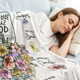 thumbnail image 4 of Christian Gifts for Women, Christian Blanket with Flowers, Inspiration Gifts for Women, Encouragement Religious Gifts, Faith Birthday Blanket for Women, Mothers Day Christmas Easter, Nourishing Soul, 4 of 7