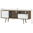 thumbnail image 2 of Gymax Modern TV Stand/Console Cabinet 3 Shelves Storage Drawer Splayed Leg Wood/White, 2 of 10