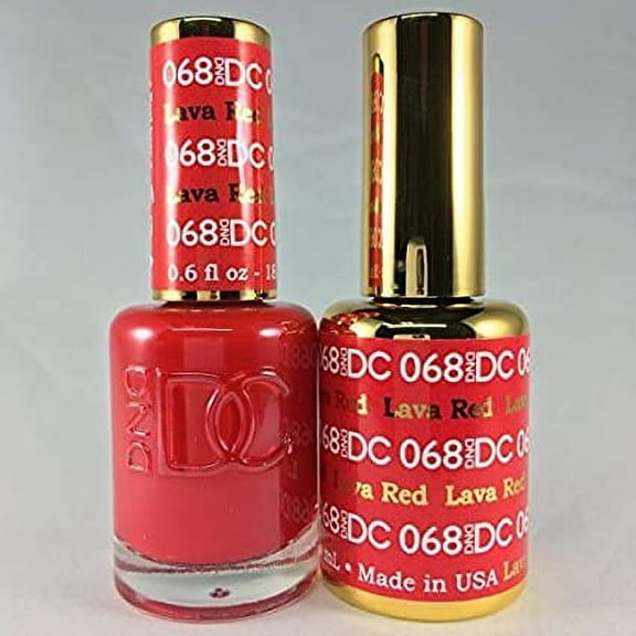 DND - DC Duo Soak off Gel & Matching nail polish - LAVA RED #DC068
