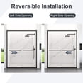 thumbnail image 5 of Leumius 44"-48"W*72" H Semi-Frameless Double Sliding Shower Door, Bypass Shower Door, 1/4" (6mm) Thick SGCC Tempered Glass Door, Matte Black02, 5 of 8