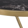 thumbnail image 2 of hometrends Marble Accent Side Table with Glass Top, 2 of 3