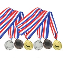 FELTECHELECTR 6Pcs Round Zinc Alloy Medal for Recognition and Award Ceremonies in Gold Silver Bronze