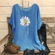 thumbnail image 2 of Camisetas de Manga Corta para las Mujeres Mezcla de Lino de Ajuste Suelto Top de Camiseta Casual, Blusas para las Mujeres Casual, 2 of 3