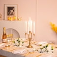 thumbnail image 3 of Sziqiqi Gold Candelabras 5 Arms Candle Holders for Table Centerpiece, 3 of 7