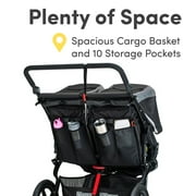 BOB Gear Revolution Flex 3.0 Duallie Jogging Stroller, Double Stroller, Graphite Black