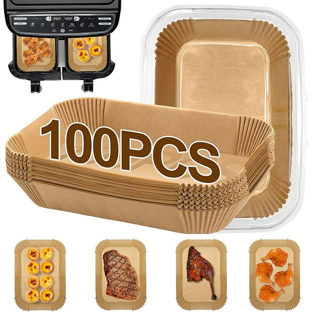 100pcs Air Fryer Liners For Ninja Dual Air Fryer,disposable Air Fryer Parchment Paper Liners,air Fryer Accessories,compatible With Ninja Af300uk Af400