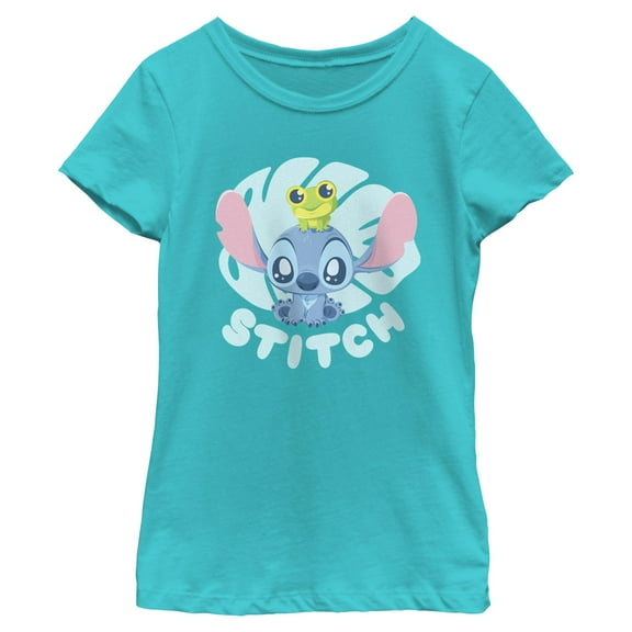 Girls Lilo & Stitch Cute Alien and Frog T Shirt