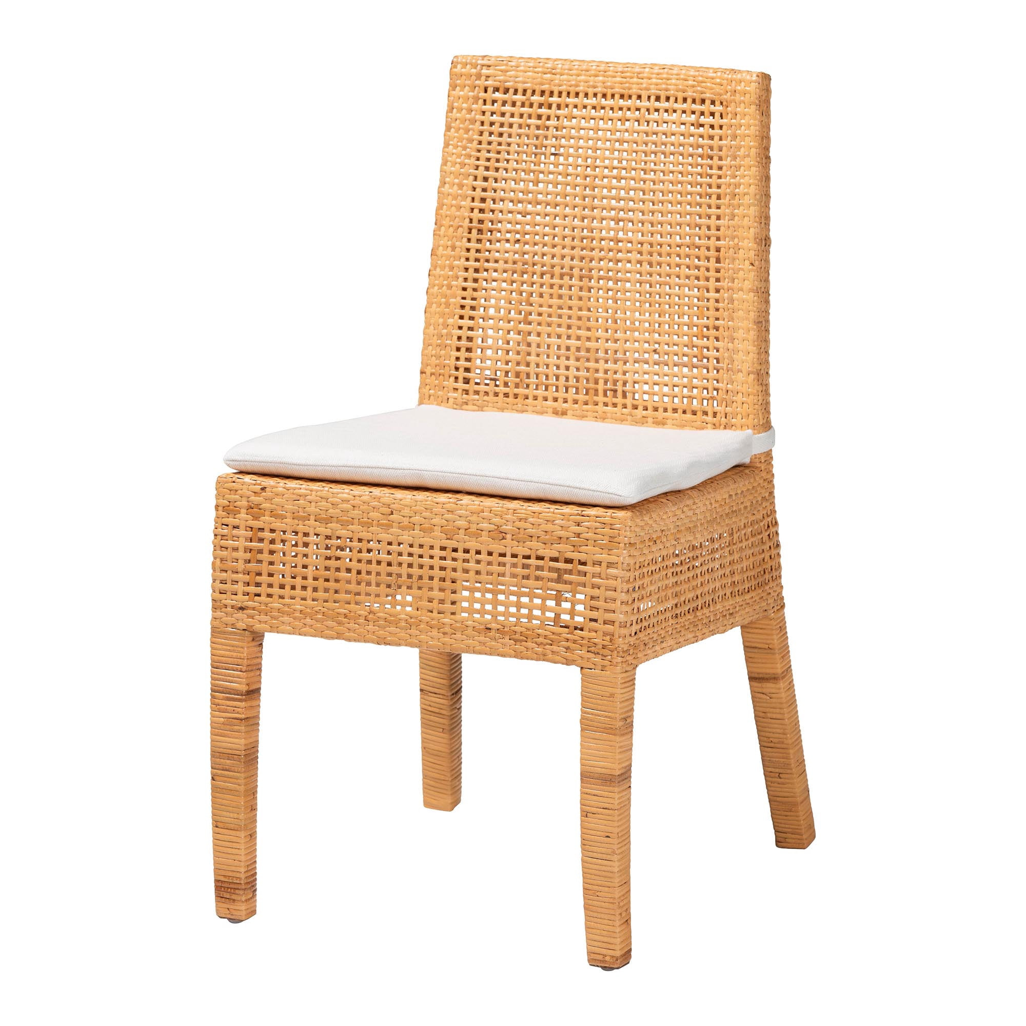 bali & pari Morris Boho Dining Chair, Light Honey