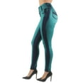 thumbnail image 3 of Fashion2Love Women's Juniors Colombian Design Mid Waist Butt Lift Push Up Skinny Jeans, 3 of 8