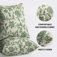 thumbnail image 5 of Sage Green Floral Block Print Pillow Covers 20x20 Set of 2 Rustic Old Style Modern Vintage Flower Pattern Cream Decorative Throw Pillow Cases Outdoor Farmhouse Decoration for Sofa Couch Bed, 5 of 6