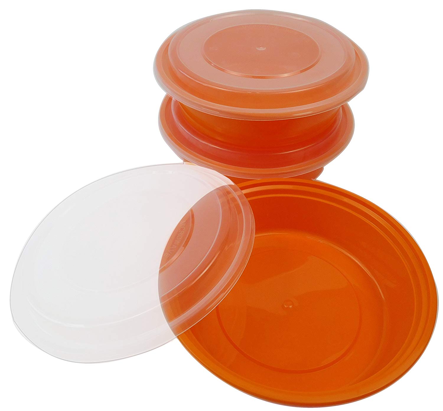 TTG 20Pack Round Bento Lunch Boxes with Lids (1 Compartment/ 24 oz