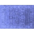 thumbnail image 1 of Ahgly Company Machine Washable Indoor Rectangle Oriental Blue Industrial Area Rugs, 2' x 3', 1 of 4