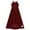 Burgundy, variant on iiniim Kids Flower Girls Wedding Party Halter Neck Dress Birthday Bridesmaid Ruffled Hem Dress