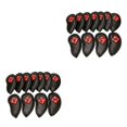 thumbnail image 1 of Guardoinrt Durable for Golf Iron Headcover Club Head Cover for Long-lasting Protection Secure Closure Black Red 2PCS, 1 of 1