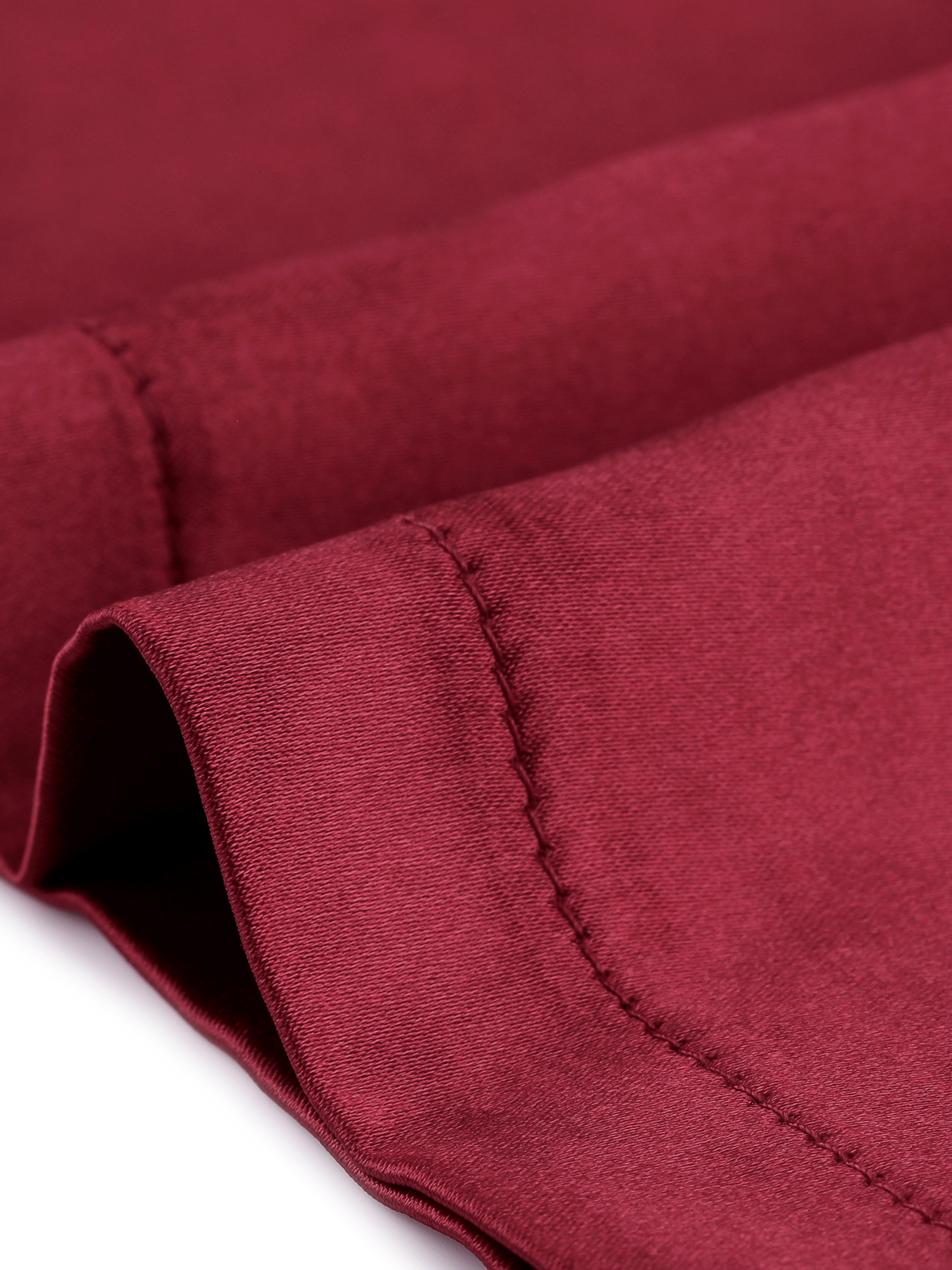 DARING DIVA Women's Plus Size 2-Piece Satin Button Down Pajamas Set 3X Burgundy