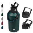 thumbnail image 1 of BJPKPK Half Gallon Insulated Water Bottles with Straw Lid, 64oz Large Water Jug, Stainless Steel Bottles with 3 Lids and Paracord Handle, Th, 1 of 7
