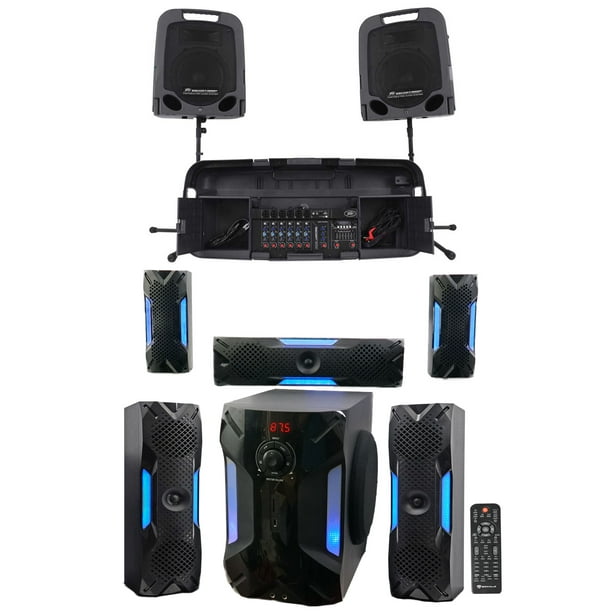 Peavey ESCORT 3000 Portable PA Powered Speaker System+Mixer+Home