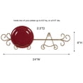 thumbnail image 3 of Galla Petite Plate Rack Satin Gold 2 Plate, 3 of 5