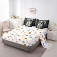 thumbnail image 3 of Homewish Halloween Skull 7 Pieces Full Size Bedding Sets,Retro Sunflowers Full Size Bed in a Bag,Gray Black,Halloween Reversible, 3 of 8