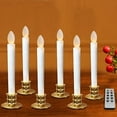 thumbnail image 4 of Gamexcel LED Flameless Taper Candles, Warm White, Battery Operated, with Remote and Timer, 6 Count, 4 of 7