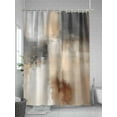 thumbnail image 5 of Gradient Art Shower Curtain Set ，Waterproof Fabric Shower Curtains Grey Blue Beige Abstract Vintage Painting Shower Curtains for Bathroom,Bathroom Decor 72"x72", 5 of 6