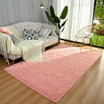 thumbnail image 2 of TWINNIS Shaggy Fuffly Area Rugs Super Soft Kids Carpet for Bedroom/Livingroom/Nursery Room,5’x8',Sakura pink, 2 of 7