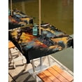 thumbnail image 2 of Fsddascl Basketball Player Outdoor Tablecloth - 54x54 Inch Square Dining Table Cover, Watercolor Modern Abstract Art Waterproof Outdoor Table Cloth with Umbrella Hole & Zipper for Picnic/Patio/Party, 2 of 7