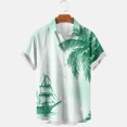 thumbnail image 4 of Camisetas de Lino para Hombres Vintage Bowling Manga Corta Cuello Cubano, Retro Playa Y Verano Hombre Manga Corta Botón Abajo Camisetas, 4 of 6