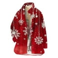 thumbnail image 5 of Womens Coats Christmas Printed Turdown Collar Button Casual Winter Loose Long Sleeved Jacket,Coats for Women Red S, 5 of 6