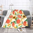 thumbnail image 2 of XMXT Throw Blanket, Colorful Peach Print Machine Washable Blankets for Sofa, 40 x 30 inches, 2 of 9