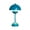 Blue, variant on Modern Flower Bud Cordless Touch Lamp, Dimmable 1800mAh Rechargeable Desk Minimalist Mushroom Lamps, Bedside Lamp for Bedroom (Milky White)
