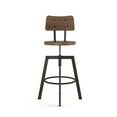 thumbnail image 2 of Amisco Woodland Adjustable Stool - Light Brown Distressed Wood / Dark Grey Metal, 2 of 9