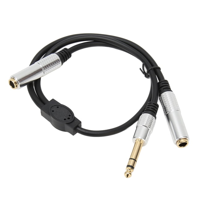 6.35 Mm A Doble Cable Divisor De 6.35 Mm Y, 1/4 Pulgadas De Resistencia A La Oxidación De Cable Estéreo Aleación De Aluminio Duradero Para Amplificador Para Altavoz